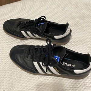 Adidas Sambas black leather size 13. Like new.